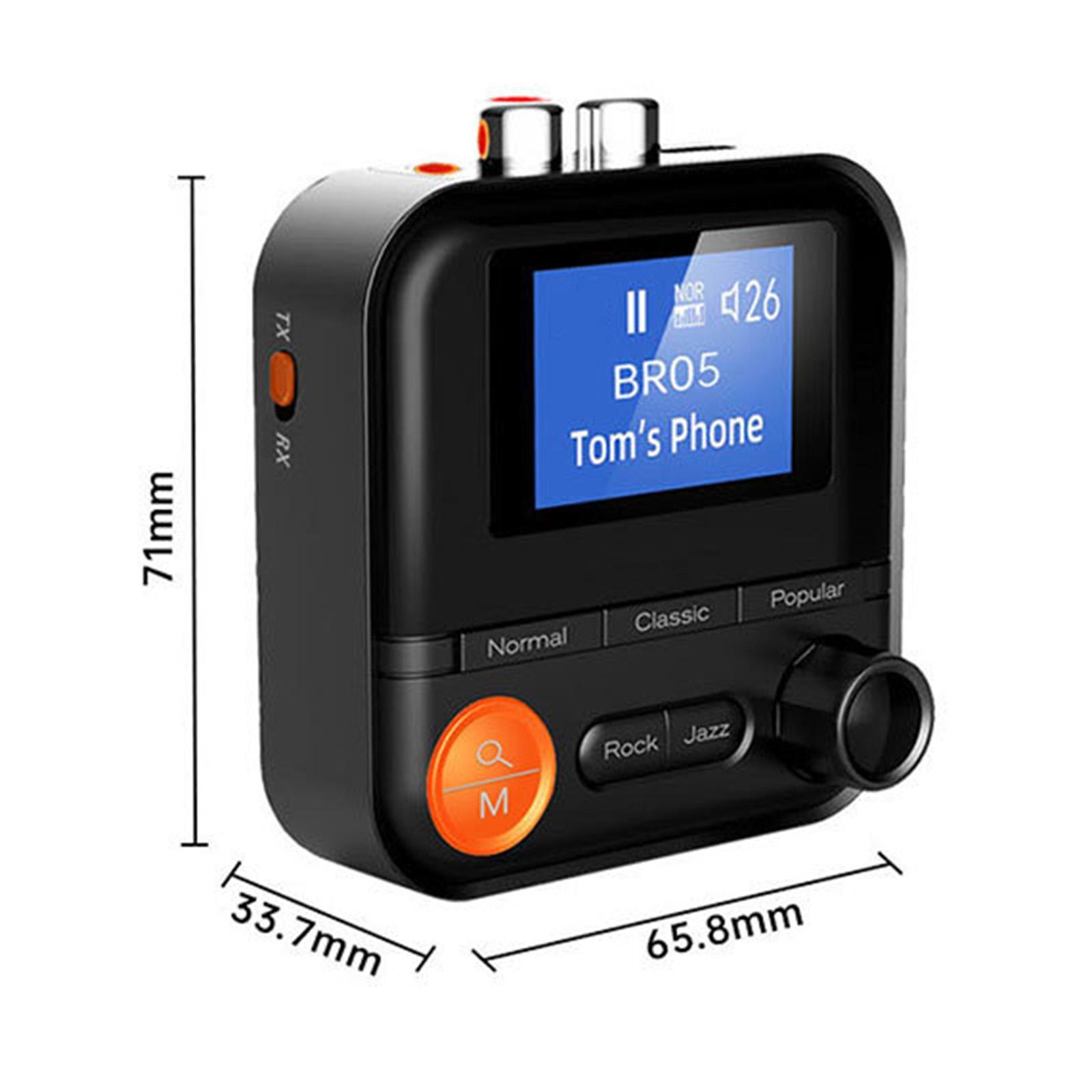 Receiver V5.2 with Display 5 EQ Modes Audio Adapter for Laptop Car TV Durable