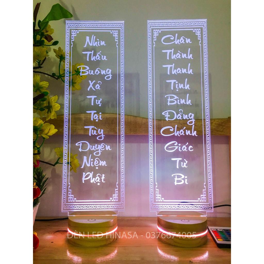 Đèn thờ, đèn phật Chân Thành Thanh Tịnh Bình Đẳng Chánh Giác Từ Bi 40cm