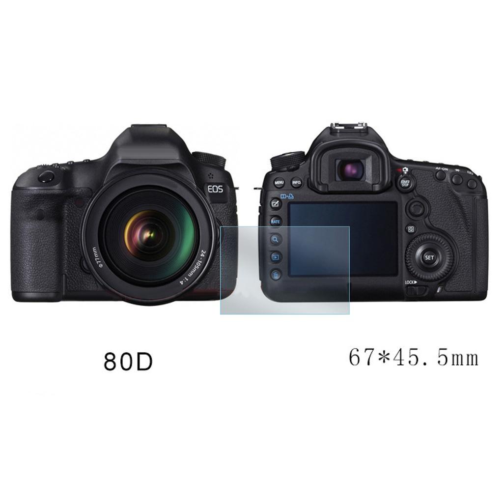 Camera Hard Tempered Glass Screen Protector Protective Cover for Canon 80D