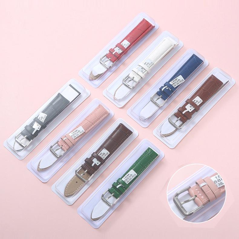 Dây da đồng hồ da bò dập vân cá sấu chống nước tốt BO-35 size 12 14 16 18 19 20 21 22 24mm