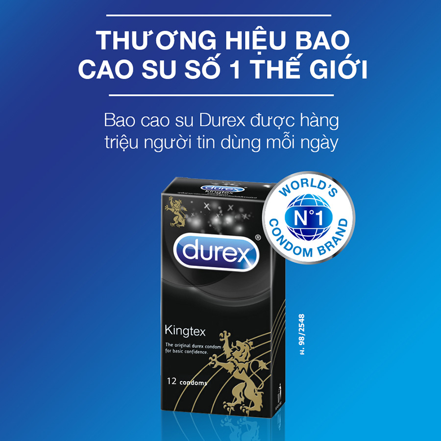 Bộ Sản Phẩm Durex: 1 Hộp Bao Cao Su Durex Kingtex 12 Cái Và 1 Hộp Bao Cao Su Durex Kingtex 3 Cái - 100944407