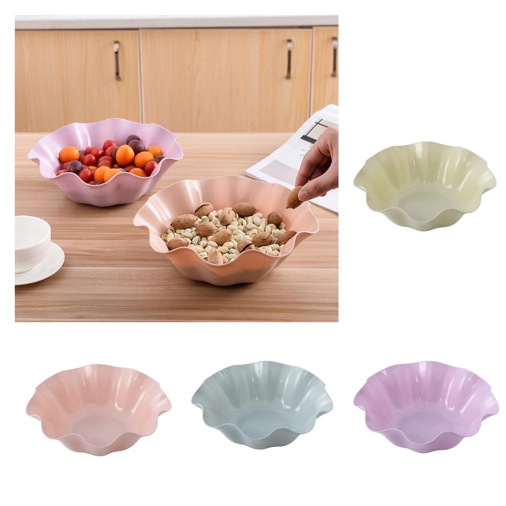 Fruit Plate Lotus Leaf Shape Snack Storage Tray Blue