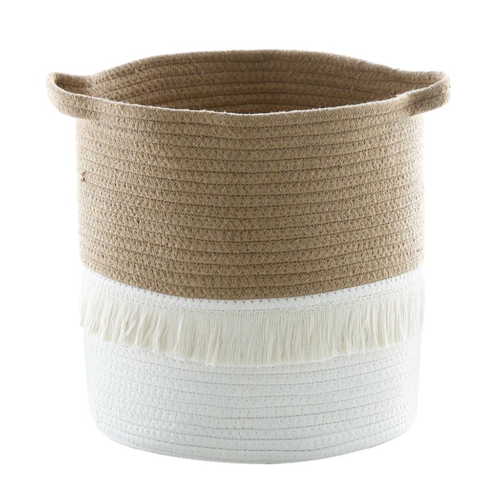 Cotton Rope Basket  100% Natural Cotton! Rope Basket, Woven Storage Basket, Blanket Basket Living Room, Toy Basket, Pillow Basket