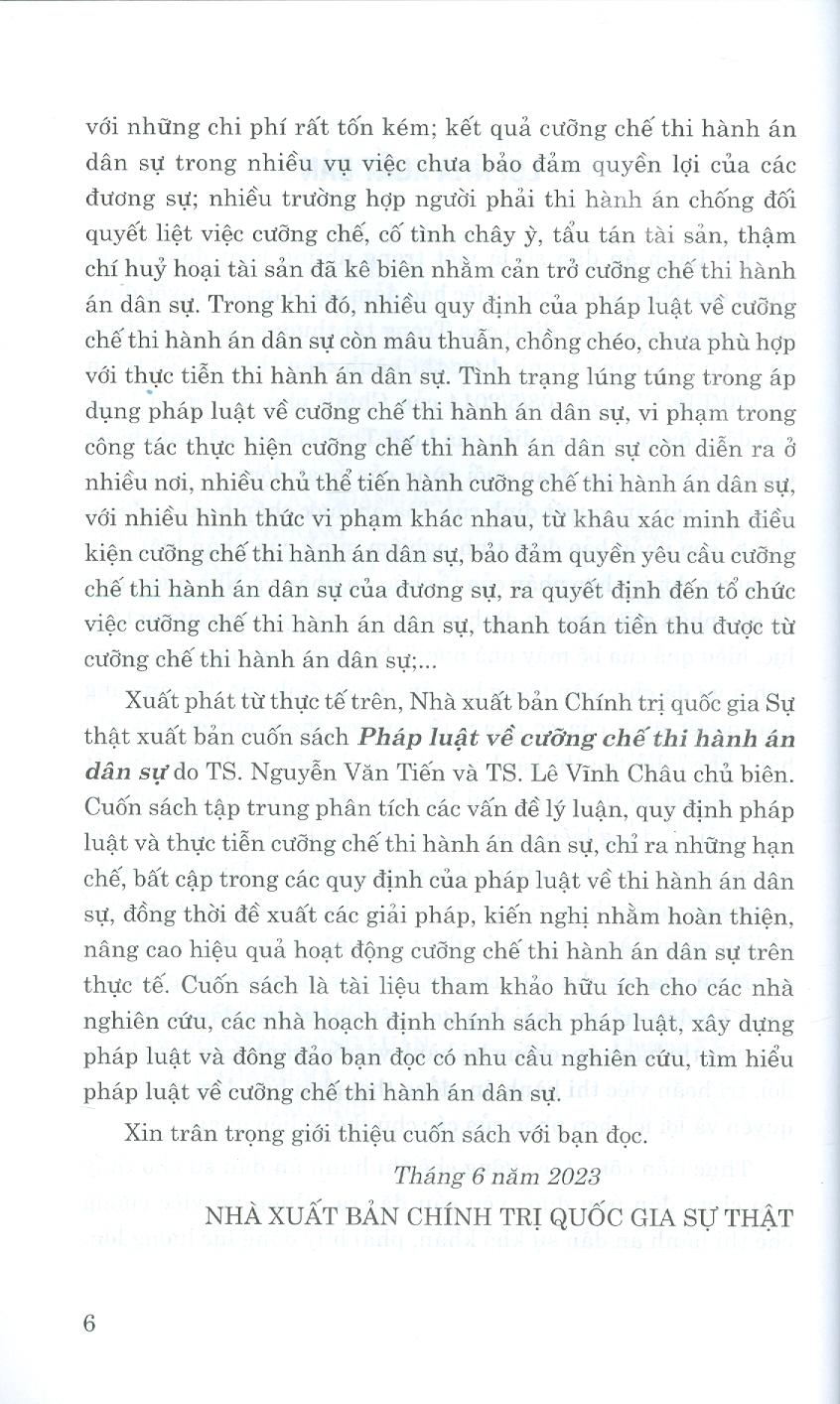 Pháp luật về cưỡng chế Thi hành án dân sự