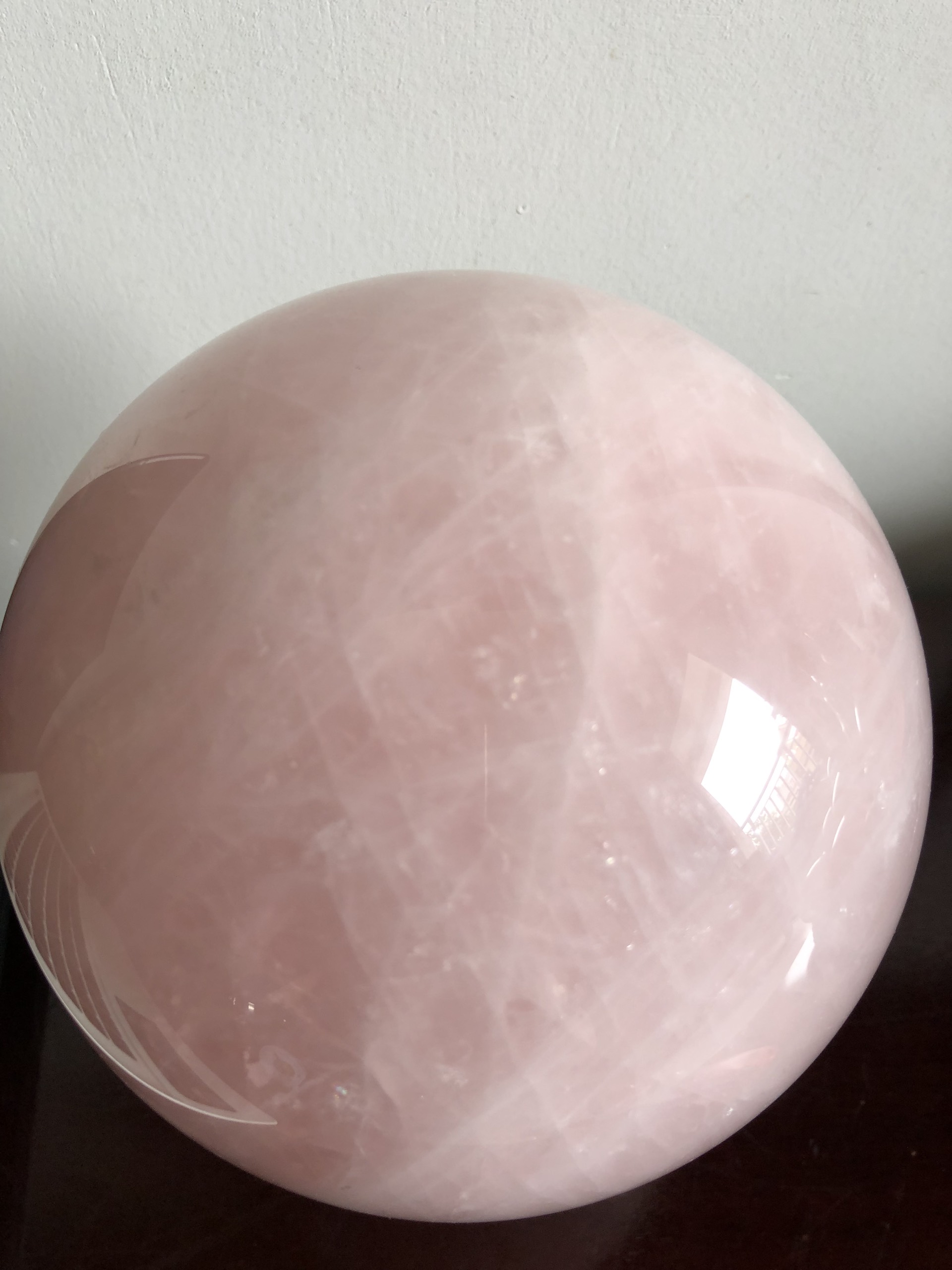 Quả cầu đá Thạch Anh hồng - 14,3cm - 4,2kg