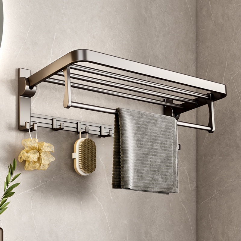 Kệ Để Đồ Nhà Tắm Cao Cấp - Giá Treo Khăn Gắn Tường - Hộp Đựng Giấy Vệ Sinh - Bộ Kệ Nhà Tắm Đa Năng - Giá Treo Khăn K81160