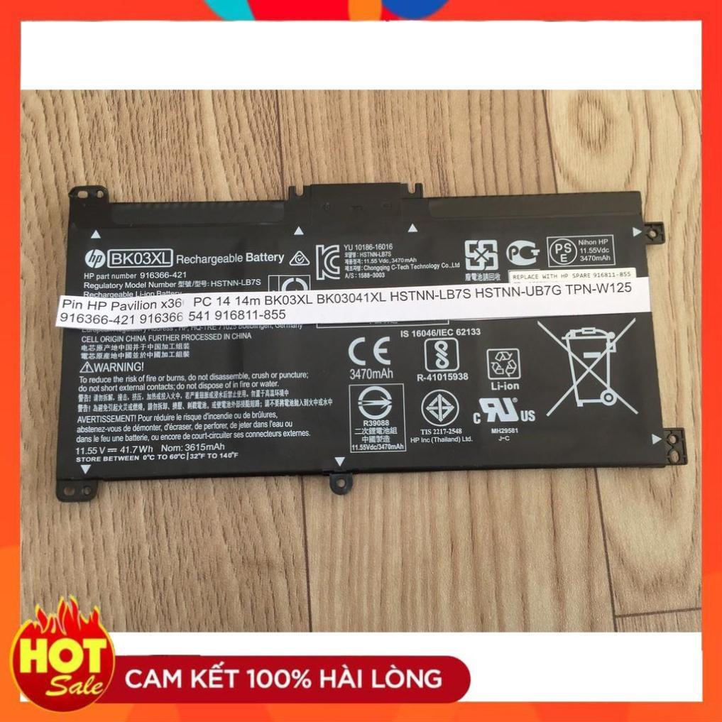 Pin Dùng Cho HP Pavilion x360 14m 14m-ba 14m-ba011dx 14m-ba013dx 14-ba033TX BK03XL Originals