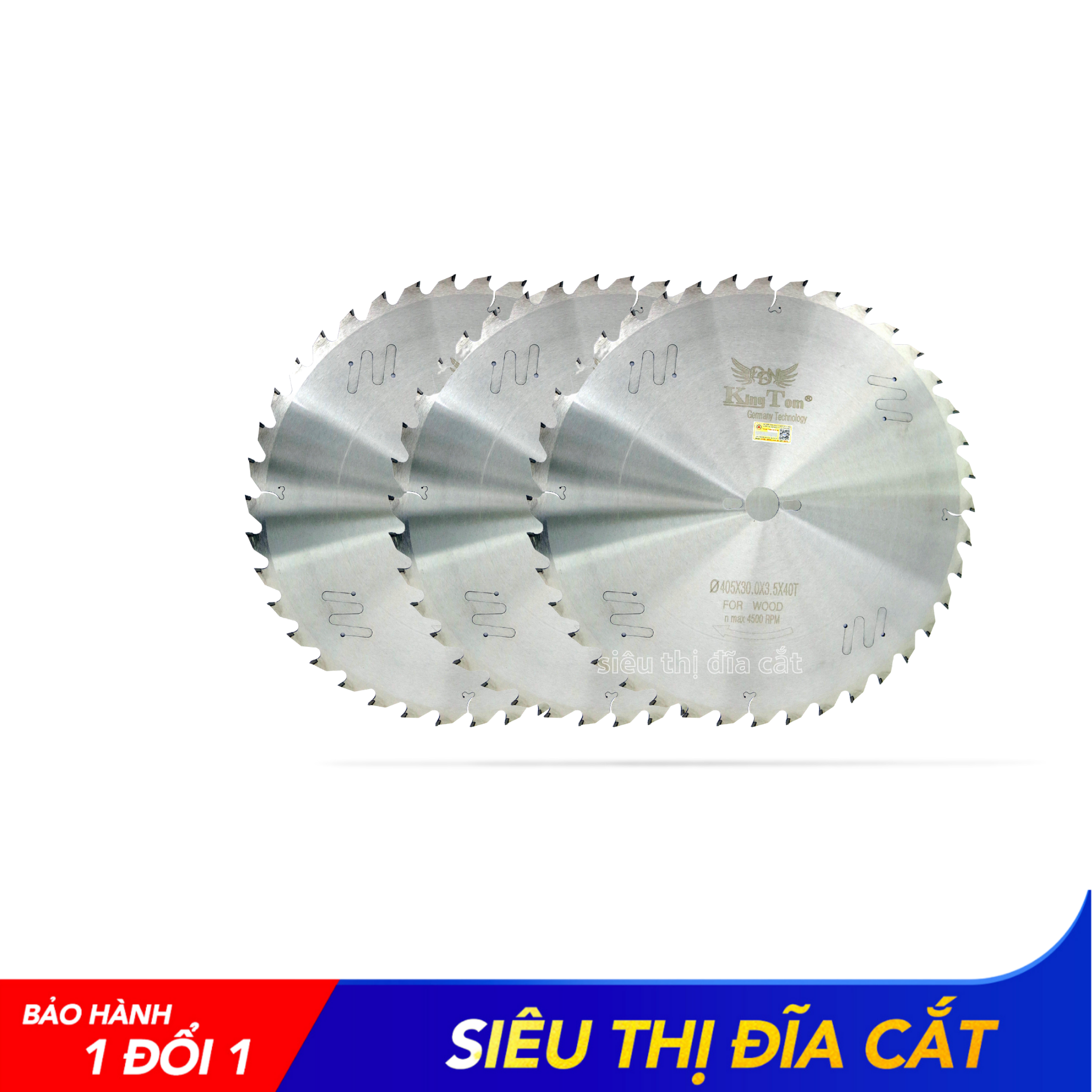 Lưỡi Cắt Gỗ Cao Cấp KingTom 400-40 Răng - Chuyên Xẻ Gỗ Cây, Gỗ Có Đinh - Siêu Bén