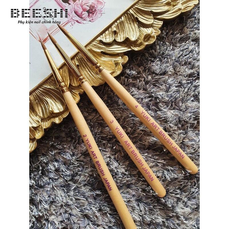 Cọ đắp hoa bột lông chồn Yuki chữ tím 2 3 4 - Beeshi shop nail