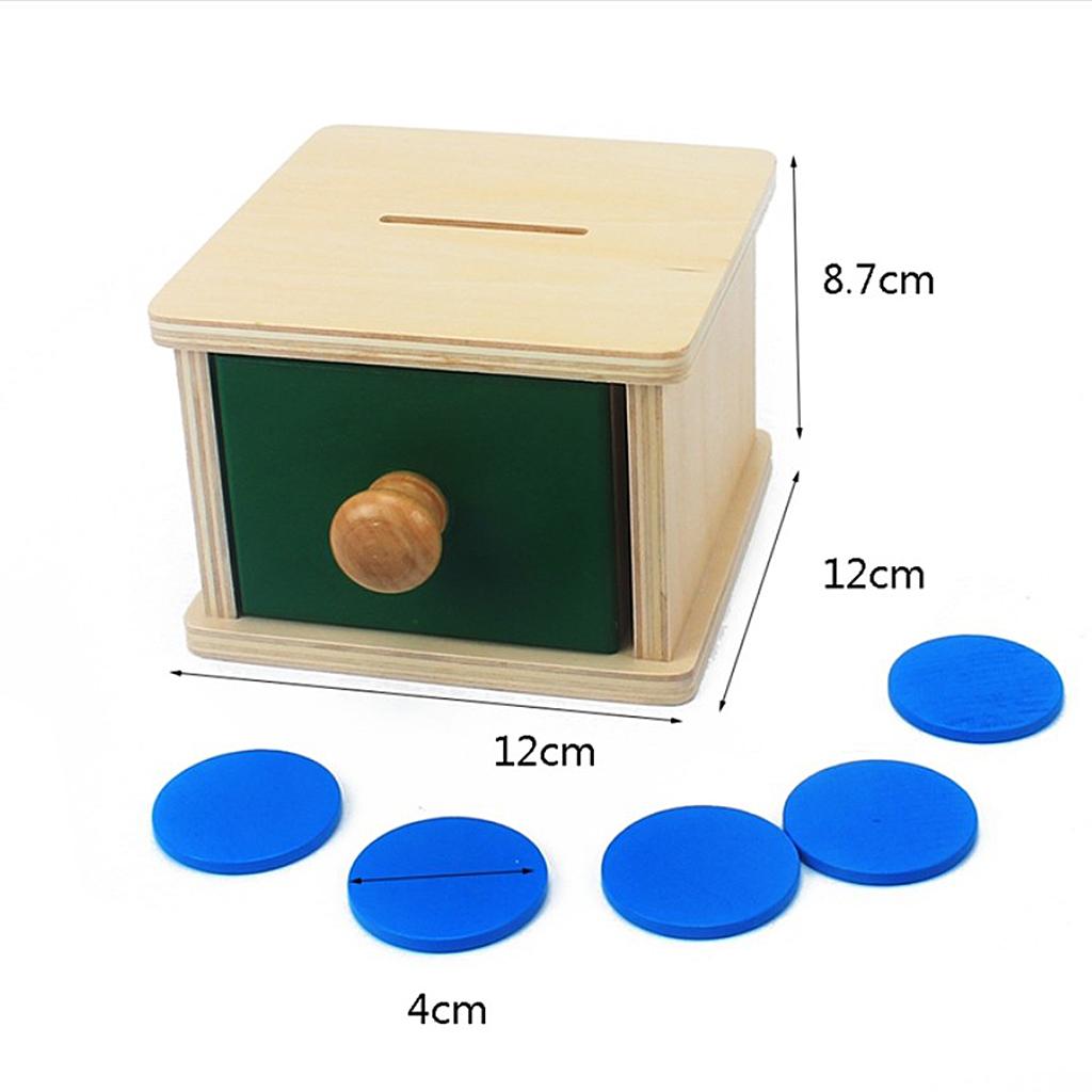 Coin Box Montessori Preschool Learning Educational Toy Creative Wooden Kids