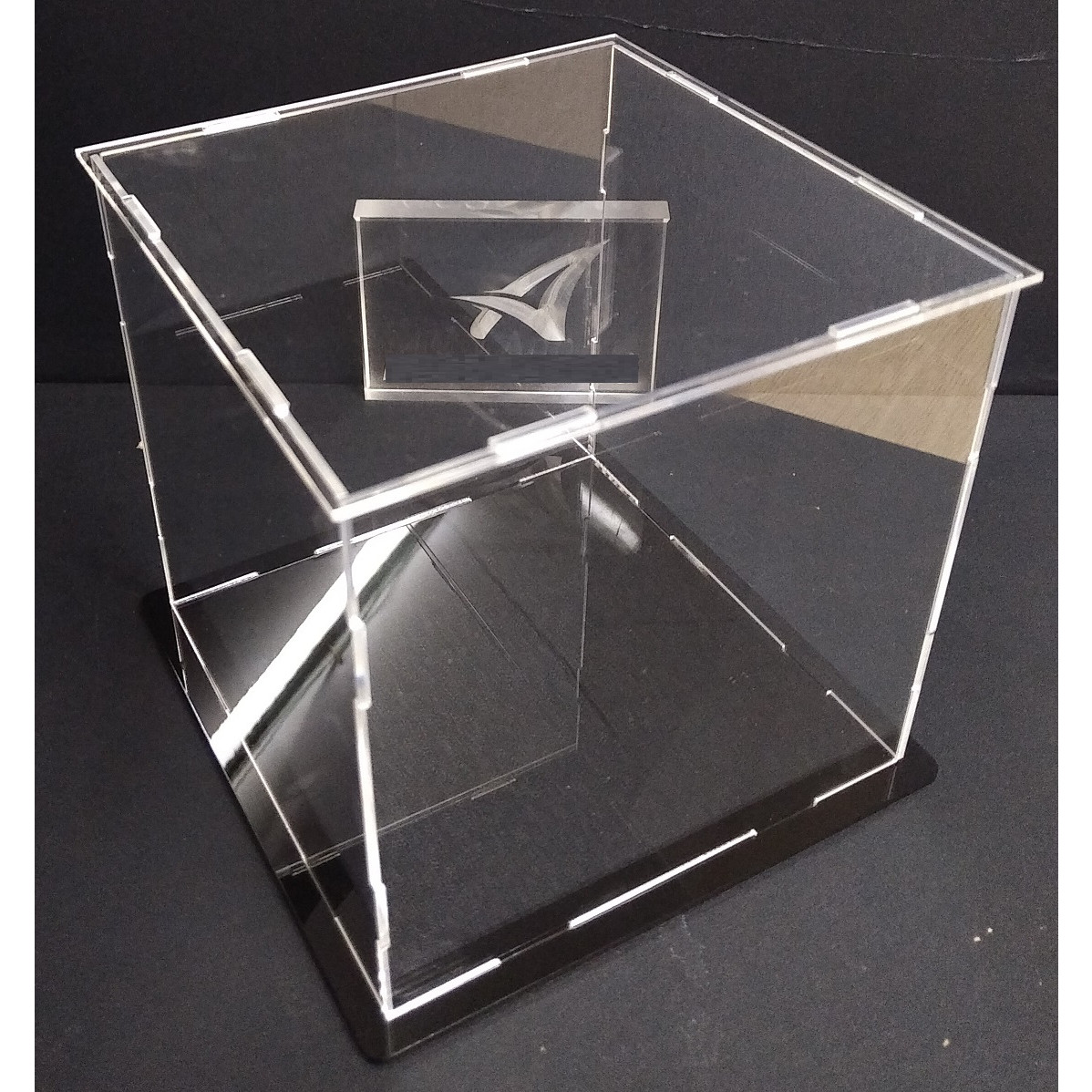 Hộp trưng bày 10x10x10cm chống bụi mica trong lắp ghép