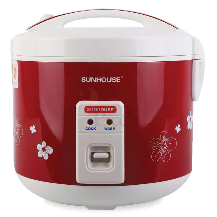 Nồi Cơm Điện Nắp Gài Sunhouse DNC18SHD8601 - 1.8L (Đỏ Trắng) - Hàng chính hãng