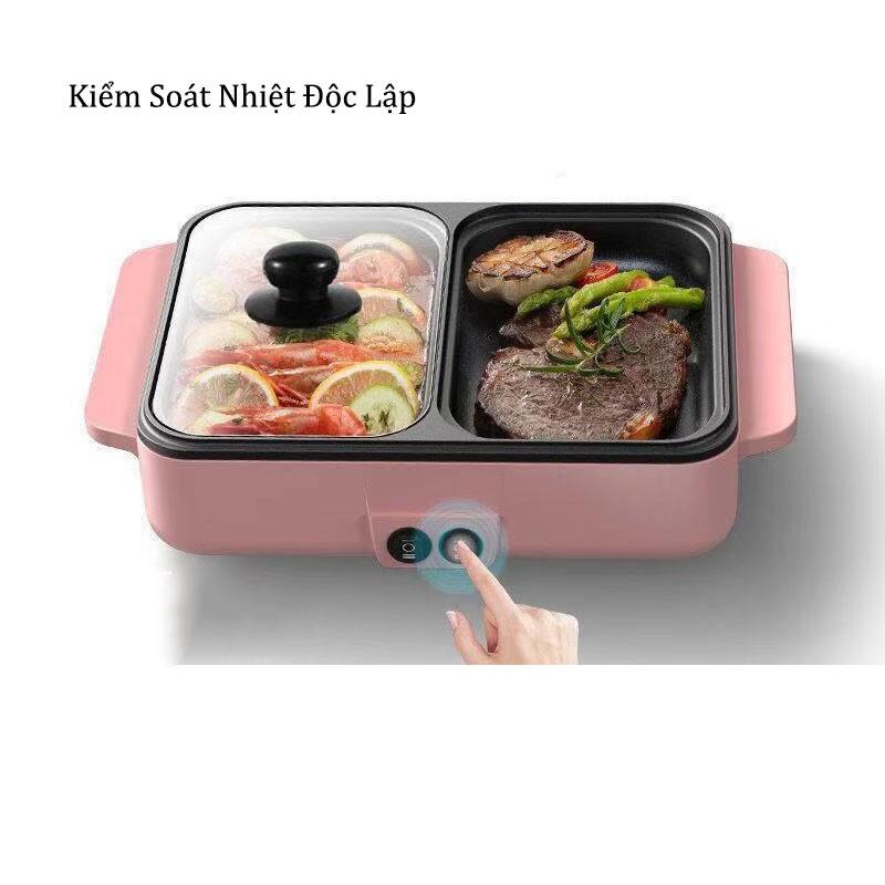 Nồi Lẩu Kiêm Nướng 2 Trong 1 Mini Tiện Lợi - Bếp Lẩu Nướng Đa Năng Cao Cấp