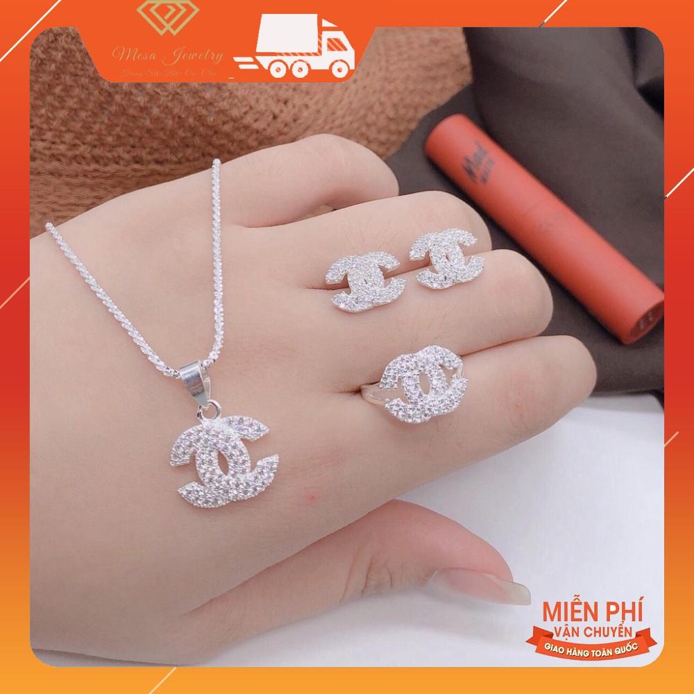 BỘ TRANG SỨC CHỮ X BẠC TA