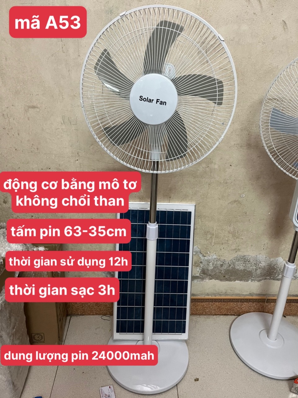 Quạt năng lượng mặt trời quạt cơ