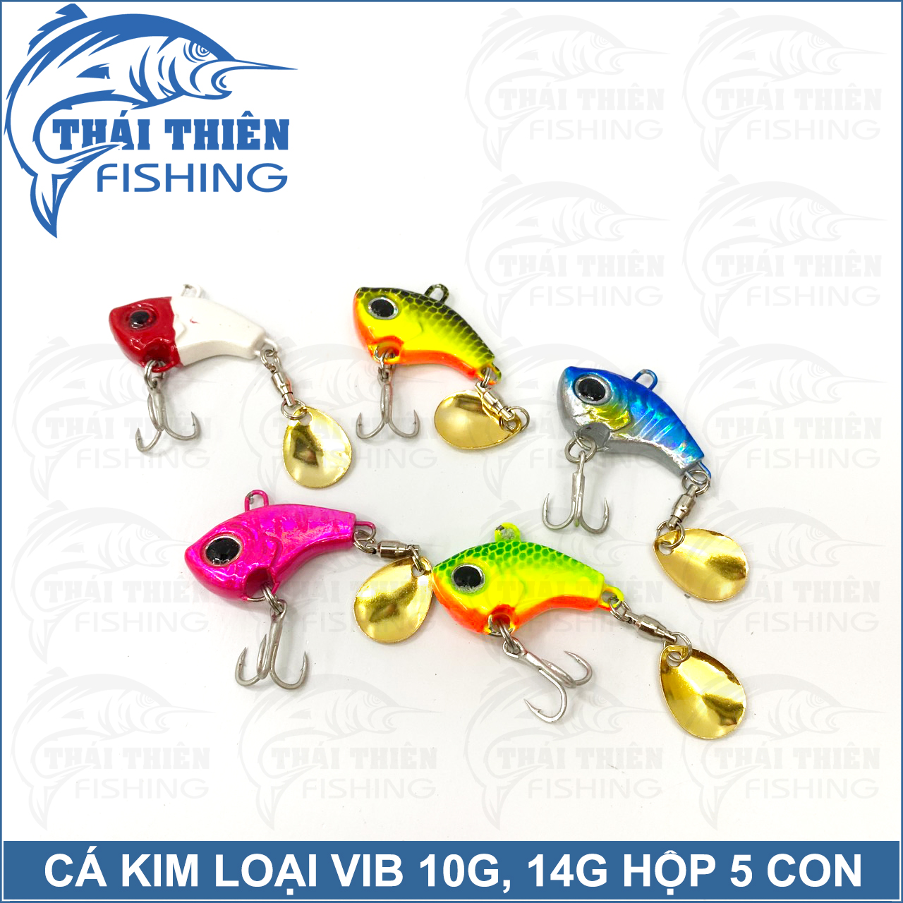 Mồi Giả Cá Sắt VIB Coastline Dùng Câu Lure Cá Lóc, Mú, Chẽm Hộp 5 Con 10g 14g