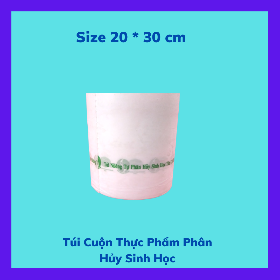 4 Kí Túi Ni Lông Đựng Thực Phẩm - Phân Hủy Sinh Học - Dạng cuộn - Màu Trắng Sữa - 5 Size / 4 Kilograms Of Bio-Degradable Nylon Food Bags - In Roll - Color Milk White - 5 Sizes