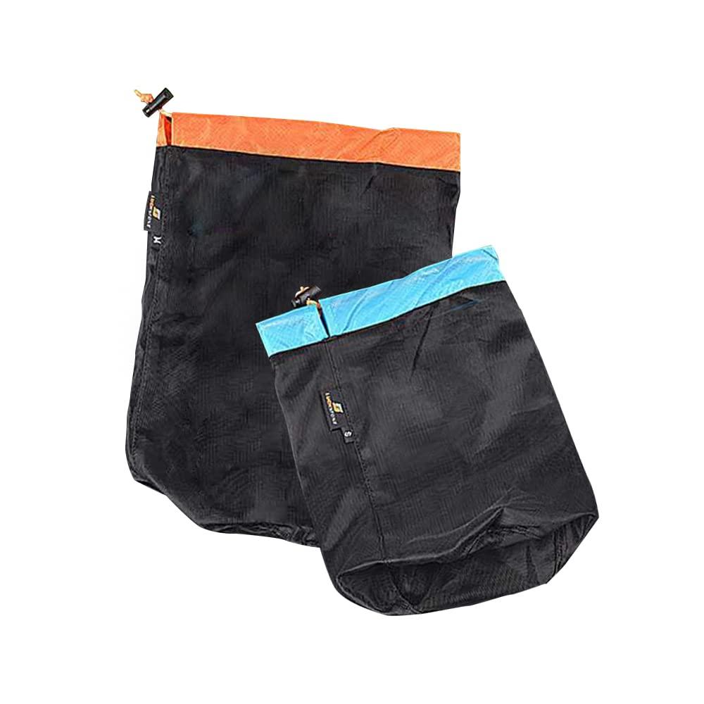 Túi nylon lưới màu đen, túi mạng Cordelabin mạnh mẽ, túi xếp chồng đi du lịch lưới nhỏ di động, cho túi lưu trữ du lịch