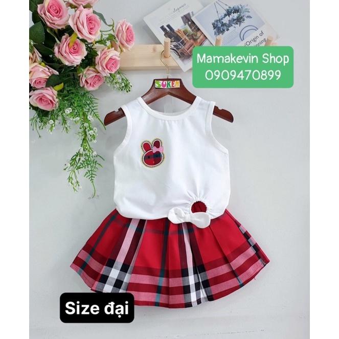 MAMAKEVIN Set Bộ Bé Gái Phối Chân Váy Xinh Xắn Bé 9-35Kg