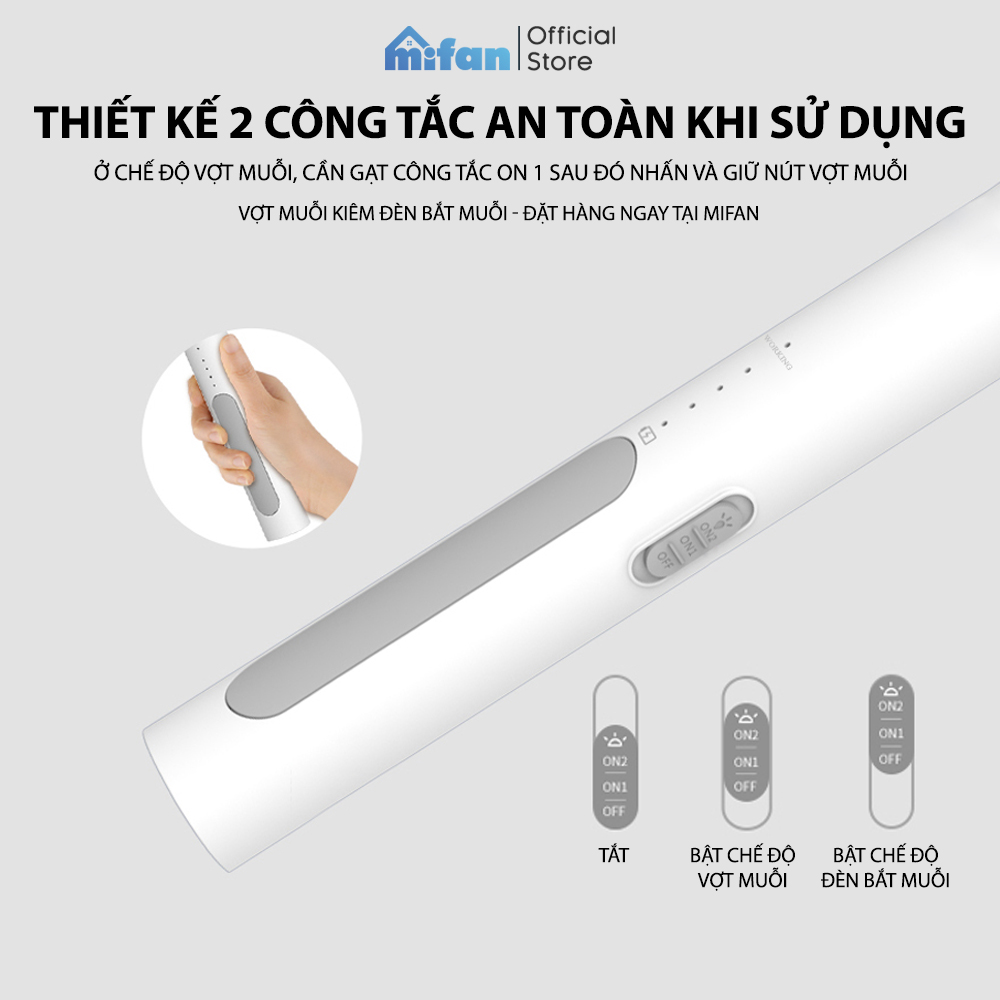 Vợt Muỗi kiêm Đèn Bắt Muỗi 2 trong 1 - Weidasi WD-955