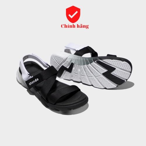 Giày Sandals Shondo F6 Sport Ombre Đế 2 Màu Đen Trắng F6S0110