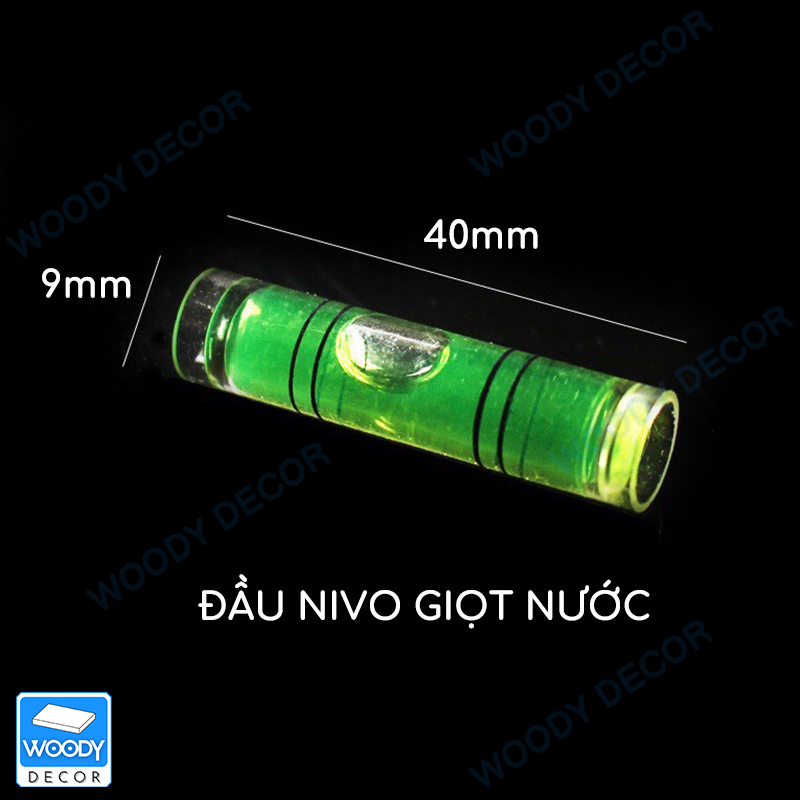 COMBO 5 Đầu Nivo mini giọt nước 4cm thước thủy, hạt thăng bằng WOODY mã P4