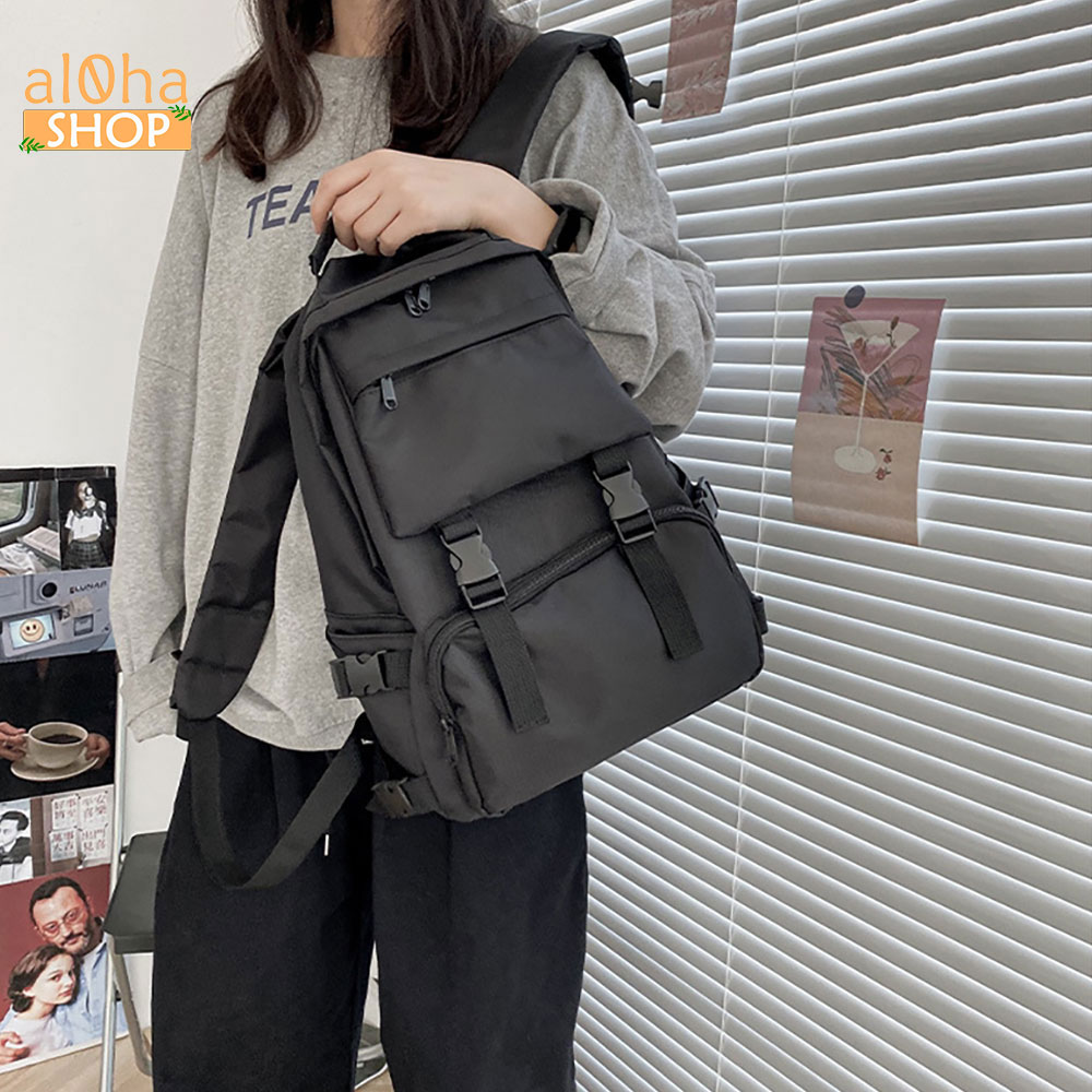 Balo - cặp sách Ulzzang Basic đi học, đi làm, du lịch, đựng laptop B0136 Unisex nam nữ phong cách thời trang, cá tính