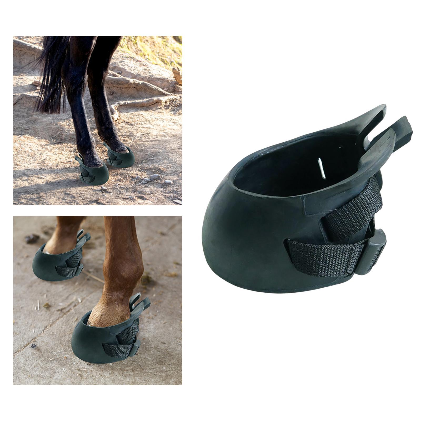 2x Horse Hoof Boots Outdoor Durable Horses Protection Training Riding Parts
