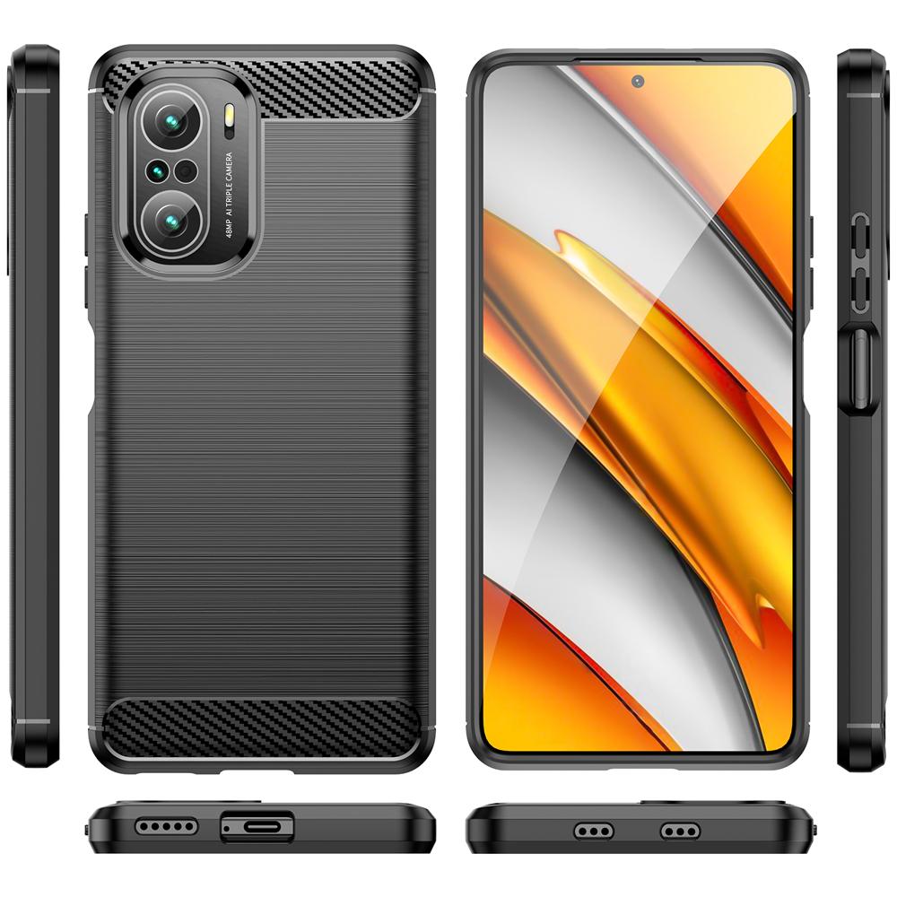 Ốp lưng dành cho Xiaomi Redmi K40 Pro Poco F3 ốp silicone mềm Carbone phay xước chống sốc chống vân tay