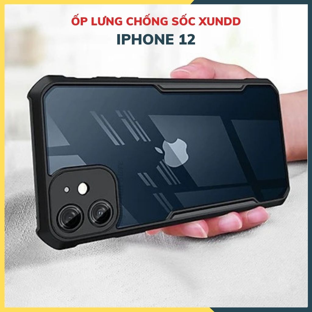 Ốp lưng chống sốc XUNDD cho iphone 12 bảo vệ camera - Hàng nhập khẩu