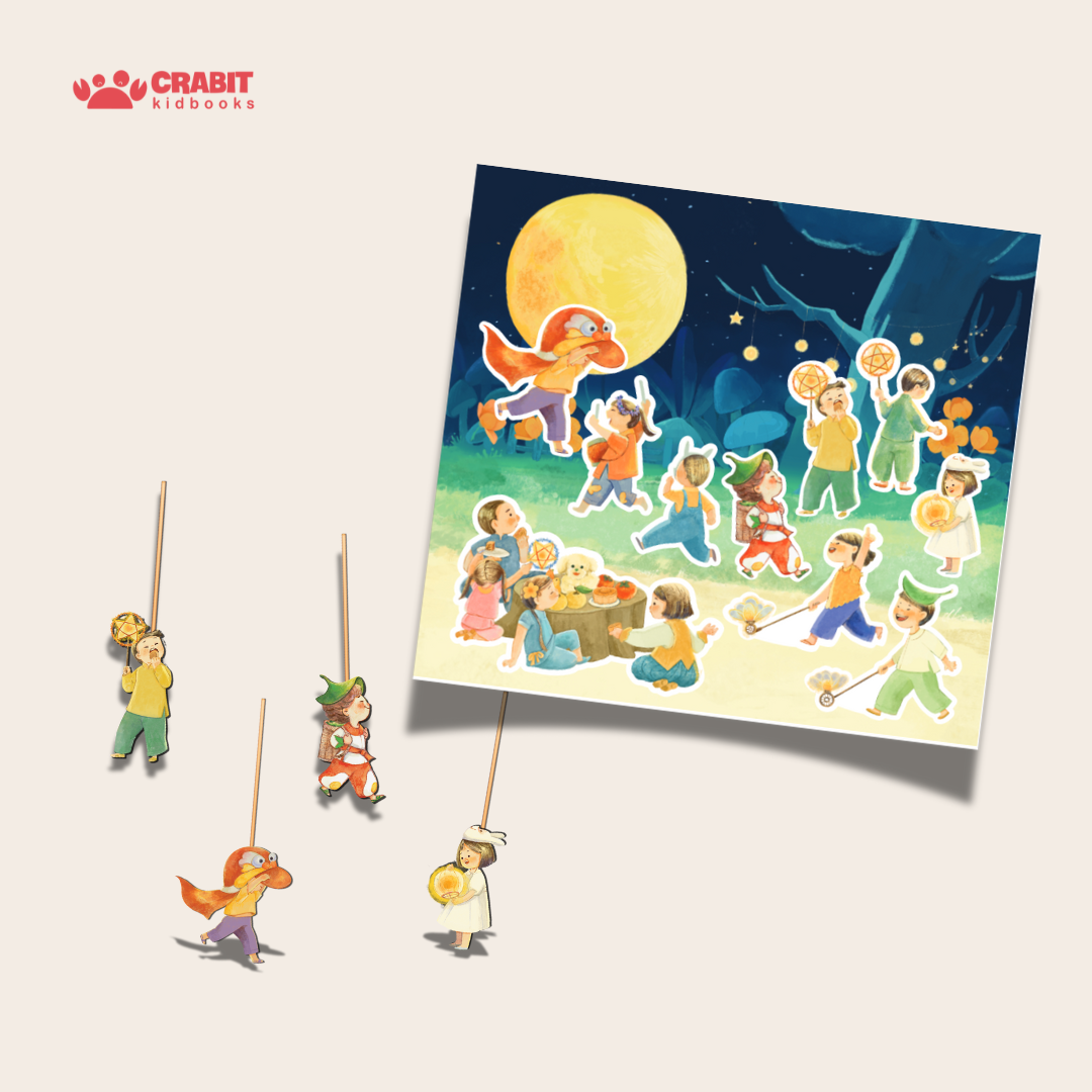 Set quà DIY Trung Thu - Múa rối đón trăng - Crabit Kidbooks