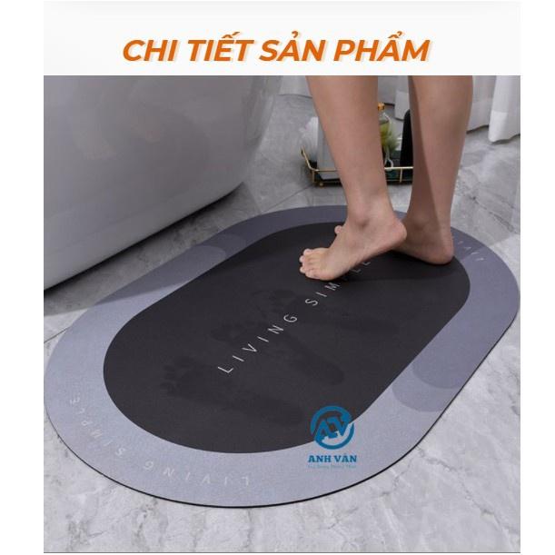 Thảm lau chân silicon siêu thấm hút nước - Chống trượt, siêu mềm dày dặn (kích thước 60 x 40 cm)