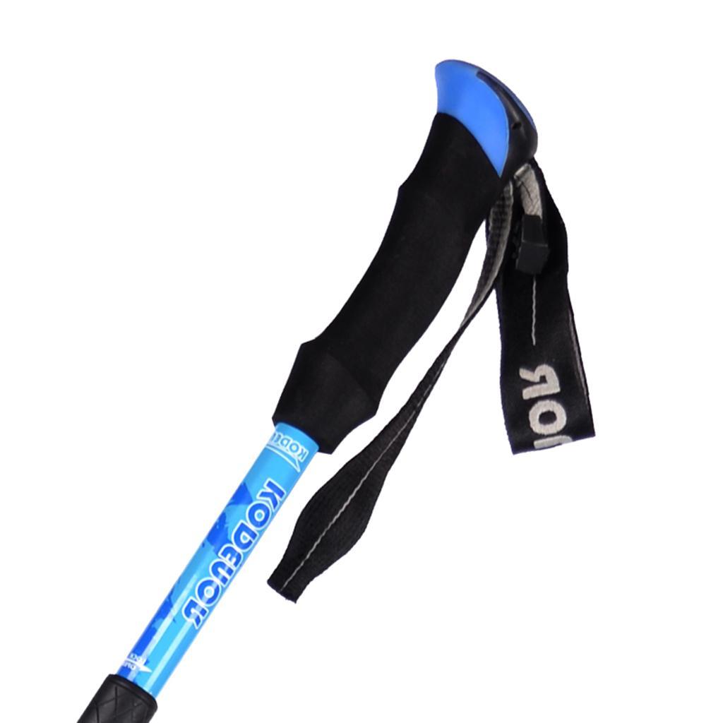 Long Type Adjustable Collapsible Alpenstock Telescopic Hiking Pole with Moisture Absorb EVA Handle for Men and Women