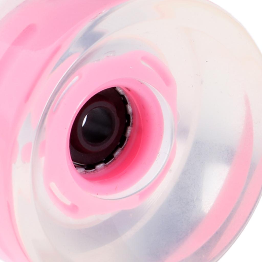 2x4pcs 70mm Light Up Skateboard Longboard Wheels Glow at Night 78A Pink