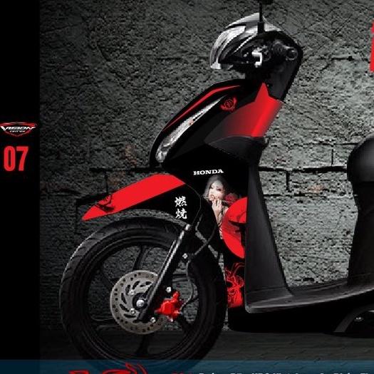 Tem Trùm Dành Cho Vision Samurai Đen Đỏ Cực Ngầu