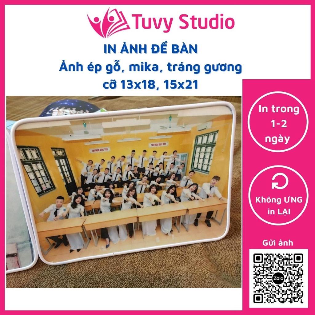 Khung ảnh ép gỗ cỡ 13x18, 15x21 theo yêu cầu để bàn hoặc treo tường tại Tú Vy Studio