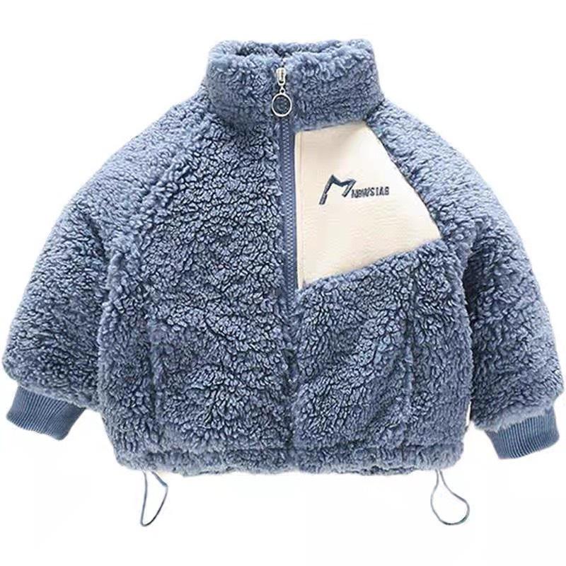 Áo khoác lông cừu lót bông dày ấm cho bé trai bé gái hàng đẹp size từ 7-28kg - SUMO KIDS