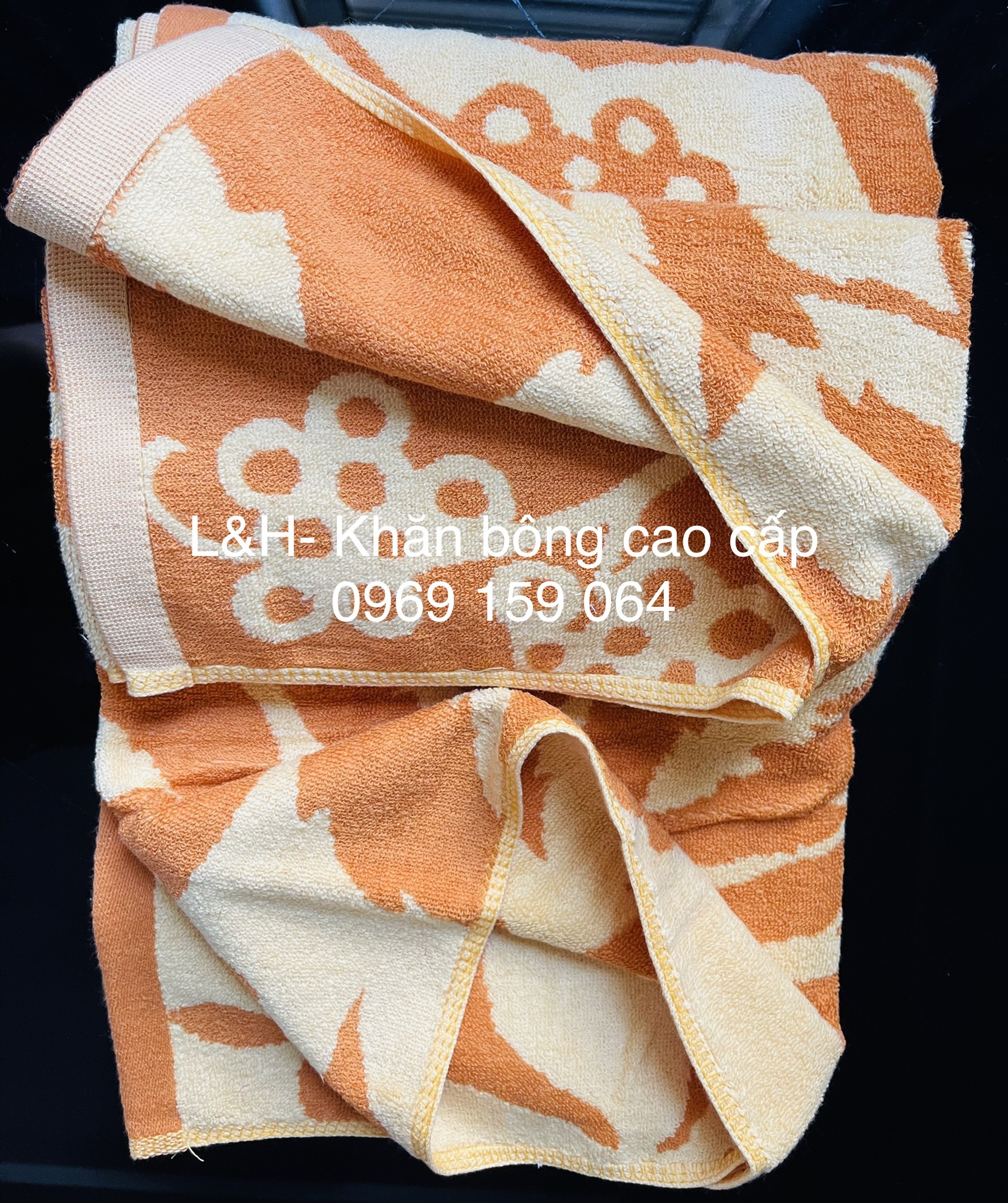 Khăn tắm cotton cao cấp, Hoa Nở, Tân Thịnh, KT 50x100cm