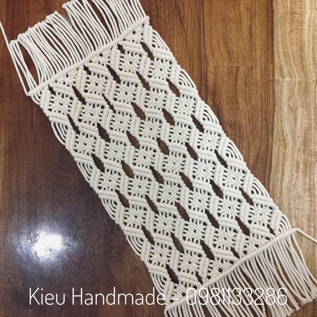 Khăn trải bàn macrame - ảnh thật