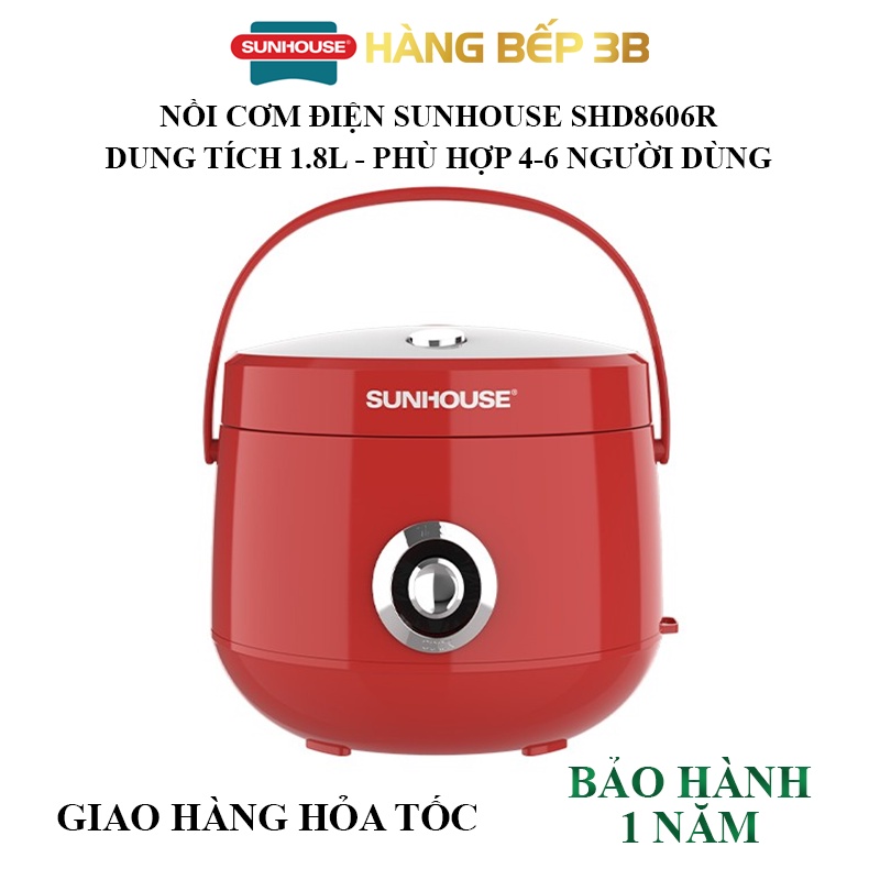 Nồi cơm điện Sunhouse SHD8606 1.8L - Hàng chính hãng