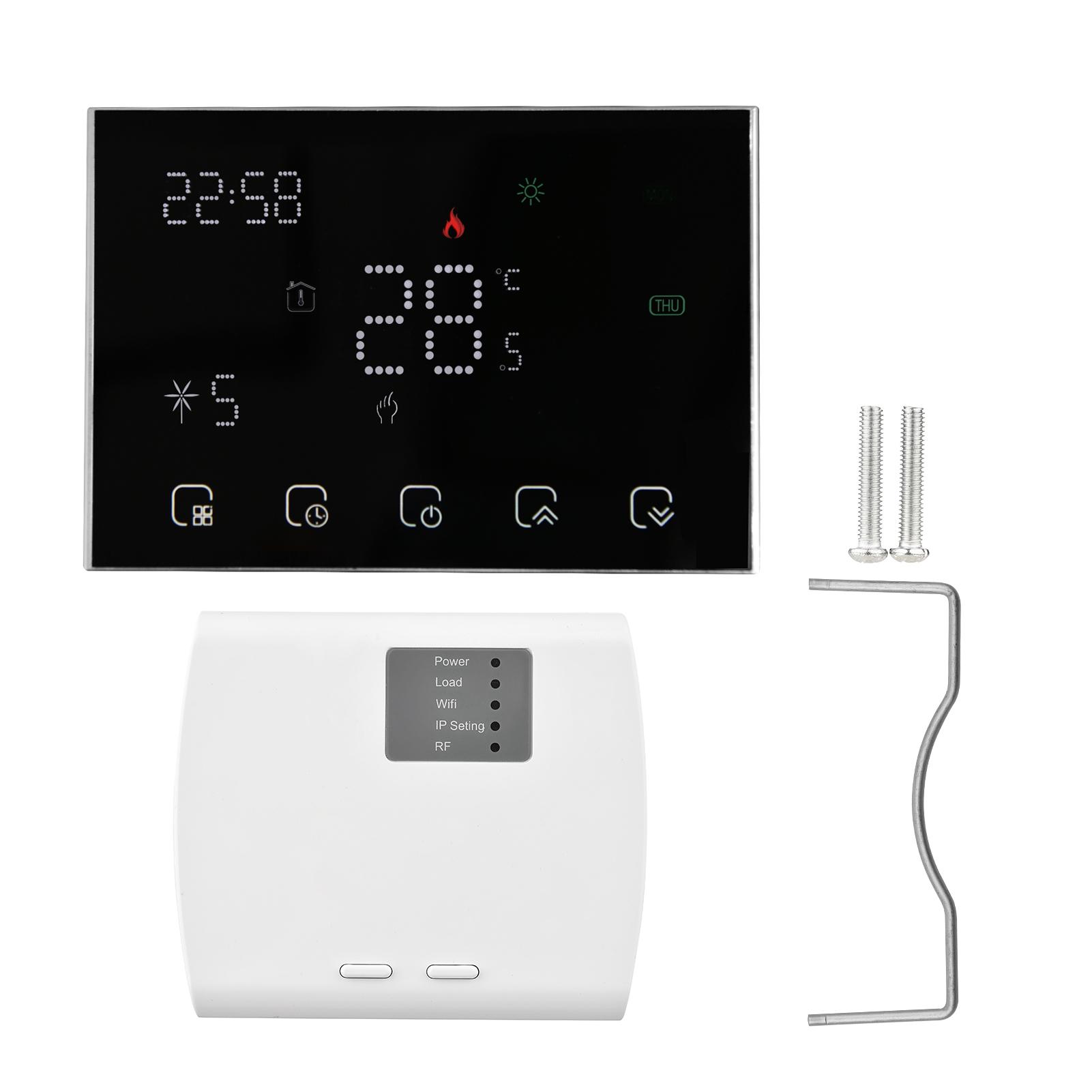 Programmable Smart Digital Thermostat Room Temperature Controller with LED Touchscreen WiFi for Google Home Alexa Home