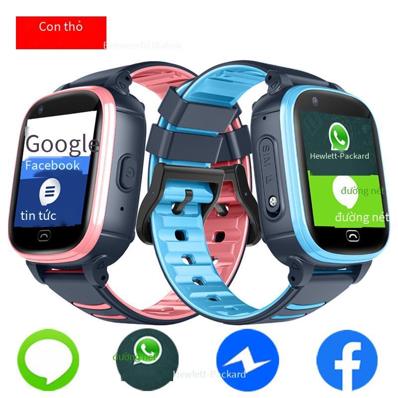 Giao hàng nhanh Đồng hồ điện thoại trẻ em 4G cuộc gọi video Netcom đầy đủ Hồng Kông nam nữ thông minh Đài Loan định vị đồng hồ điện thoại học sinh