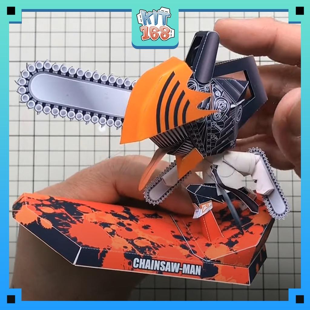 Mô hình giấy Anime Game Chibi Denji - Chainsaw-man ver 3 + kit hộp trang trí