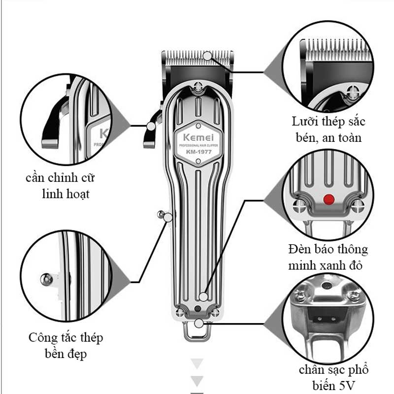 Tông Đơ Cắt Tóc KEMEI KM1976 KEMEI KM1977 Chính Hãng