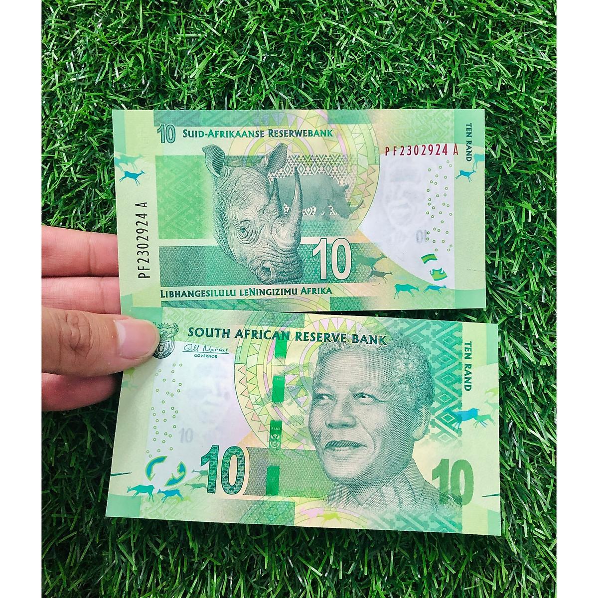 Tờ 10 Rand của Nam Phi chân dung Nelson Mandela , tặng bao lì xì