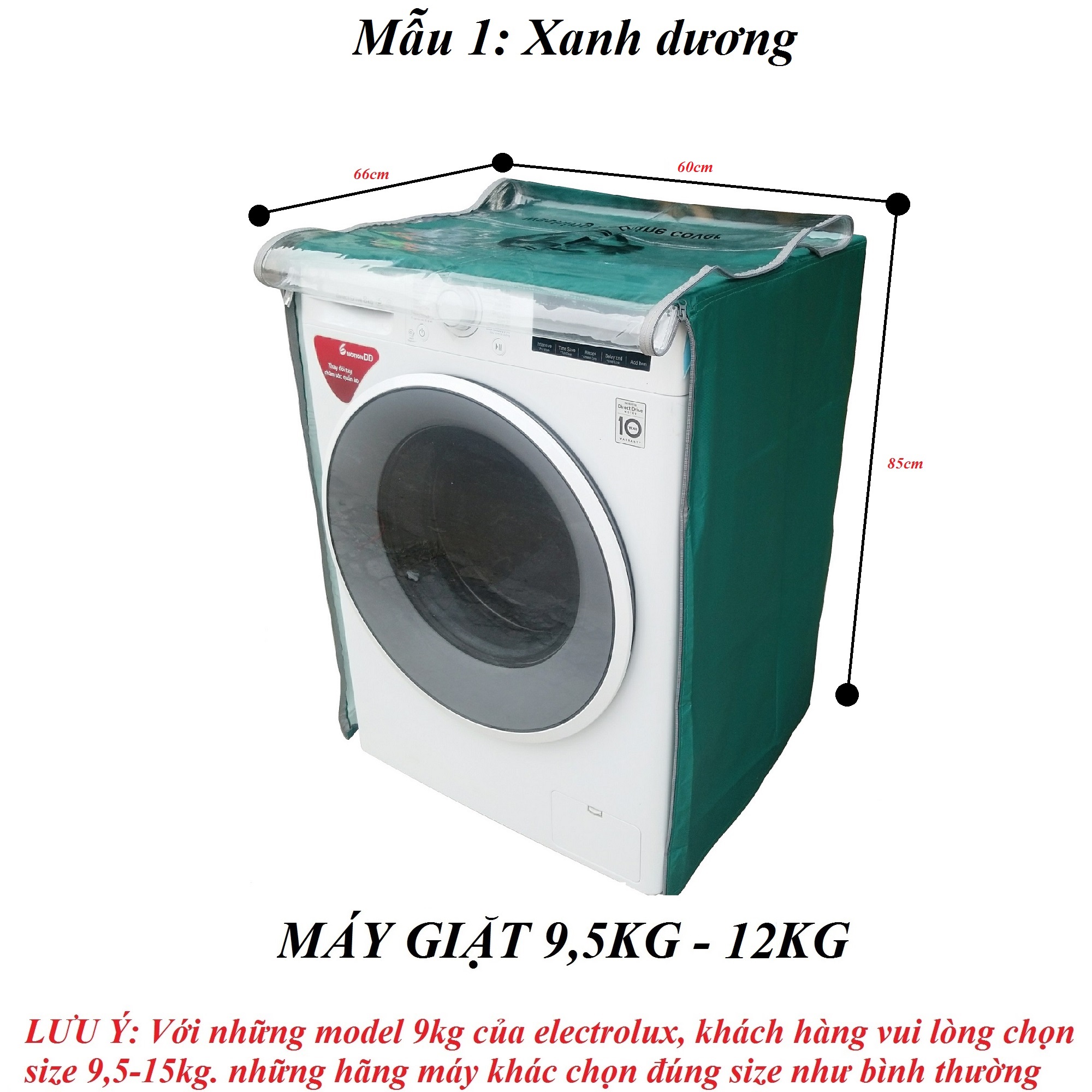 Vỏ bọc máy giặt, máy sấy chống mưa nắng chất liệu vải dù cao cấp