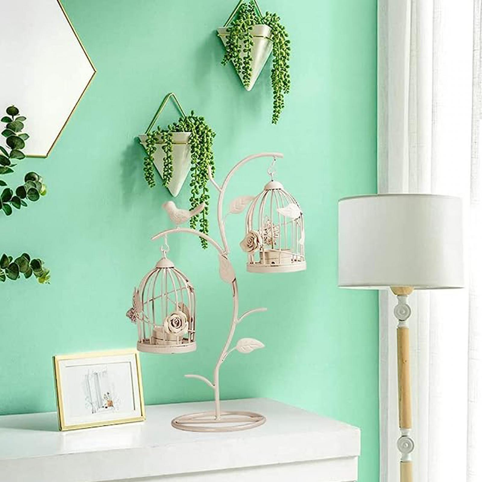 Birdcage Candle Holder Candlestick Holder Decorative Bird Cage Candle Stand Lantern Stand for Table Centerpiece Home Holidays Cafe Fireplace