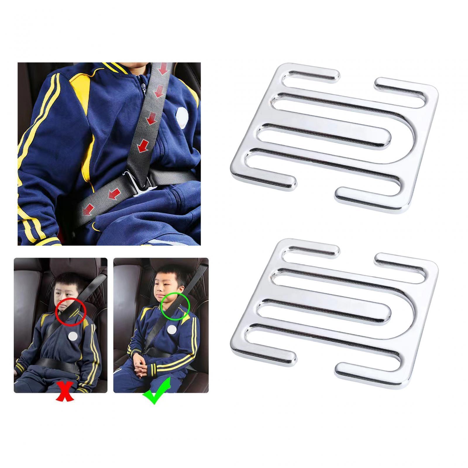 Metal Seat Belt Adjuster Vehicle Accessory Easy Installation Seat Belt Clips