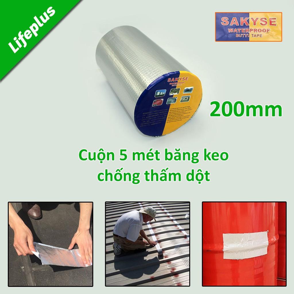 Băng keo chống thấm dột khổ lớn 200mm cuộn 5m SAKYSE