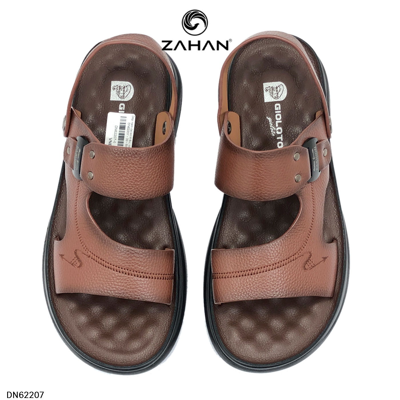 Dép nam da bò khâu, cao cấp DN62207